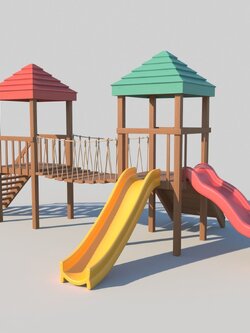 สะพานไม้ หอคอยคู่