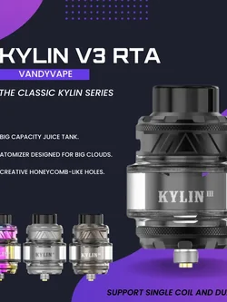 แก้วอะไหล่ Glass Tube for Kylin V3 RTA 25mm 6ml
