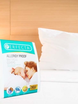 ผ้าปูที่นอนกันไรฝุ่น ขนาดเตียง 6 ฟุต แบรนด์ PERFECTA ( King Size )