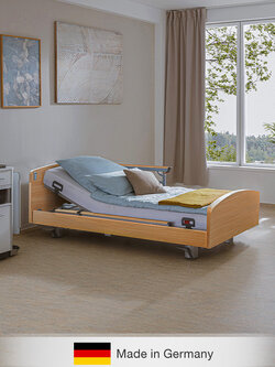 ชุดเตียงผู้ป่วยปรับไฟฟ้า VENTA ราวข้างเตียง Telescopic ที่สามารถพับเก็บซ่อนกับโครงเตียง ดีไซนด์สวยงาม (ปรับเตียงต่ำสุด 25 cm.) + พร้อมที่นอนโฟมป้องกันแผลกดทับ MERCURY หนา 15 cm. + ชุดผ้าปูที่นอน + ผ้ายางรองกันเปื้อน