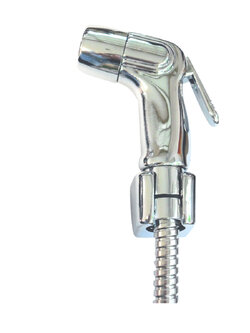 VEGARR สายฉีดชำระโครเมี่ยม พร้อมสายสแตนเลส ถ้วยและน็อตทองเหลือง 2 ด้าน A37