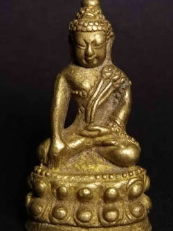 รหัสสินค้า พระกริ่ง พระหล่อ 008 พระกริ่งเนื้อทองผสม ศิษย์หลวงปู่แจ้ง ตอกโค๊ตหมายเลข 614 พระรายการนี้ให้เช่าบูชาแล้ว