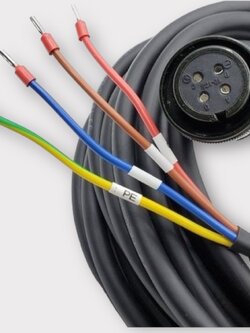 ACS3-CAPW3203,Delta motor power cable 3M.