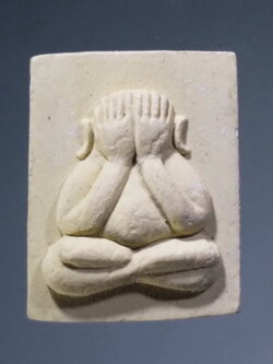 รหัสสินค้า พระปิดตา ทั่วไป 152 พระปิดตาเนื้อผง พิมพ์สี่เหลี่ยม วัดตะโกสูง จังหวัดนครปฐม