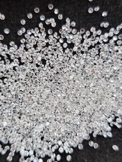 เพทายขาวกลมเจียรเหลี่ยม Size 1.0 มม. 1 กะรัต