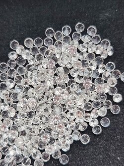 เพทายขาวกลมเจียรเหลี่ยม Size 2.2 มม. 1 กะรัต