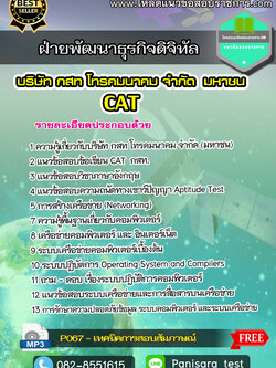 แนวข้อสอบ ฝ่ายพัฒนาธุรกิจดิจิทัล กสท CAT