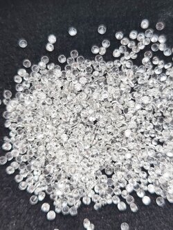 เพทายขาวกลมเจียรเหลี่ยม Size 1.3 มม. 1 กะรัต