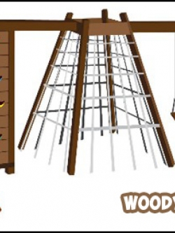 เครื่องเล่นไม้กลางแจ้ง ชุดฐานปีนป่าย
