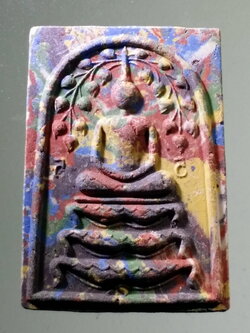 รหัสสินค้า พระสมเด็จวัดต่างๆ 1097 พระสมเด็จพิมพ์ปรกโพธิ์ หลังยันต์เกราะเพชร เนื้อก้นครก วัดทวีการะอนันต์