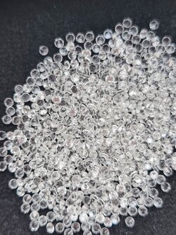 เพทายขาวกลมเจียรเหลี่ยม Size 1.6 มม. 1 กะรัต