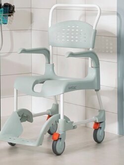 รถเข็นคร่อมสุขภัณฑ์ 3 in 1 สำหรับอาบน้ำ นั่งถ่าย อเนกประสงค์ อีแทค คลีน (ETAC รุ่น Clean Front Open) แบรนด์คุณภาพสูงจากประเทศสวีเดน รับประกัน 1 ปี