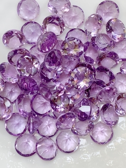 อเมทิสอ่อนกลางกลม 6.0 มม. 5 กะรัต