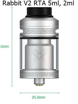 แก้วอะไหล่ Glass Tube for Rabbit V2 25mm 5ml/2ml ใส่กับอะตอม แรบบิท รุ่นแรกไม่ได้
