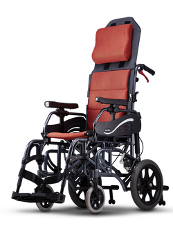 รถเข็นปรับเอน อลูมินัมอัลลอยด์ KARMA รุ่น VIP 515 (WheelChair KARMA VIP 515) ช่วยกระจายแรงกดทับขณะนั่ง แถมสายคาดรัดลำตัวกันตกจากวีลแชร์ ของแท้ รับประกันศูนย์ไทย 5 ปี
