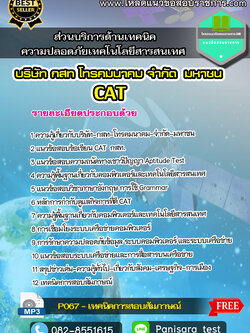 แนวข้อสอบส่วนบริการด้านเทคนิคความปลอดภัยเทคโนโลยีสารสนเทศ CAT กสท