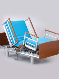 เตียงผู้สูงอายุปรับไฟฟ้าแบรนด์ Volker Bed รุ่น 3080MA จากประเทศเยอรมนี + แถมพิเศษ ที่นอนป้องกันแผลกดทับ HP Blue จากเยอรมนี + ชุดผ้าปูที่นอน + ผ้ายาง + เก้าอี้นั่งอาบน้ำ + ไม้เท้า (รุ่น TOP)