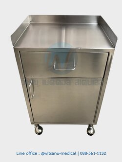 ตู้สแตนเลส สำหรับใส่ของ รุ่นขอบทึบ 3 ด้าน