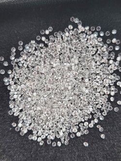 เพทายขาวกลมเจียรเหลี่ยม Size 1.2 มม. 1 กะรัต