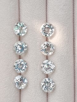 ไวท์โทปาสกลม 8 มม 1 เม็ด