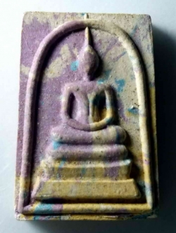 รหัสสินค้า พระไม่ทราบที่ 108 พระสมเด็จเนื้อผงก้นครก หลังยันต์เฑาะว์ ไม่ทราบที่