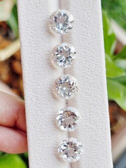 ไวท์โทปาสกลม 10.0mm. 1 เม็ด