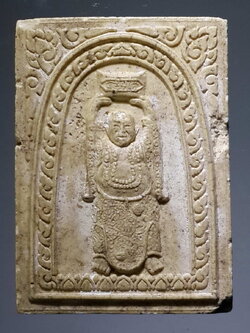 รหัสสินค้า พระไม่ทราบที่ 361 พระสังกัจจายน์เนื้อผง หลังยันต์ ไม่ทราบที่