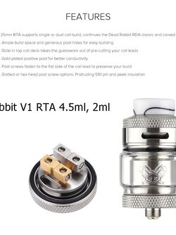 แก้วอะไหล่ Glass Tube for Dead Rabbit RTA 25mm 4.5ml ใส่กับอะตอมรุ่น V2 ไม่ได้