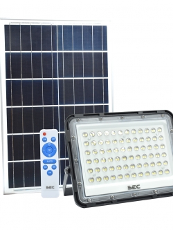 BEC โคมไฟสปอร์ตไลท์โซล่าเซลล์ LED Woody 6500K (Black) 100W