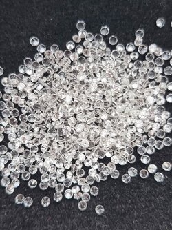 เพทายขาวกลมเจียรเหลี่ยม Size 1.4 มม. 1 กะรัต