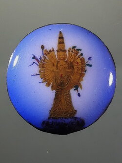 Antig FB 12703 ล็อกเก็ตพระโพธิสัตว์ เจ้าแม่กวนอิม ปางปาฏิหาริย์พันมือ ไม่ทราบที่ งานเก่า น่าสะสม