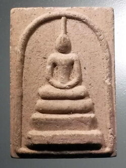 รหัสสินค้า พระสมเด็จ วัดต่างๆ 1034 พระสมเด็จเนื้อผง หลังยันต์ห้า วัดใหม่สำราญ รุ่นฝังลูกนิมิต ปี 48