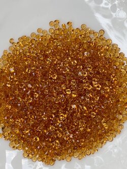 Citrine ซิทรินเข้มกลม 1.25 มม. 5 กะรัต