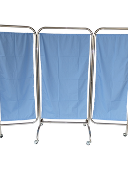 ฉากกั้นบังตา แบบ 3 ตอน พร้อมผ้า (สแตนเลส) รุ่น PP074(B)