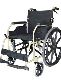 รถเข็นอลูมินัมอัลลอยด์คาร์ม่า รุ่น KM-1500 (KARMA KM-1500) ดีไซน์คลาสสิค ทนทาน เบาะกว้าง 18 นิ้ว ล้อหลัง 24 นิ้ว ของแท้ รับประกันศูนย์ไทย 5 ปี