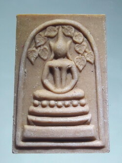 รหัสสินค้า พระมีกล่อง 369 พระสมเด็จพิมพ์ปรกโพธิ์เนื้อผงน้ำมัน รุ่นเศรษฐีดวงดี หลวงพ่อนวณ ปริสุทโธ วัดแก้วเจริญ จังหวัดสมุทรสงคราม สร้างปี 2559