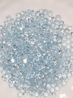 Aquamarine อความารีนกลม 2.0 มม. 1 กะรัต