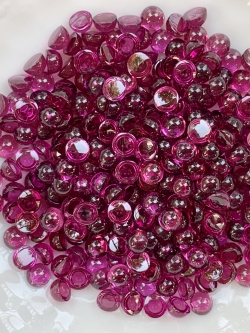 โรโดไลท์กลมหลังเบี้ย 3.0 มม. 10 กะรัต