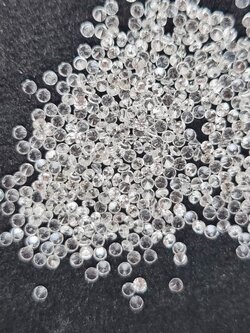 เพทายขาวกลมเจียรเหลี่ยม Size 1.5 มม. 1 กะรัต