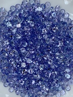 Tanzanite แทนซาไนท์กลม 2.0 มม. 1 กะรัต