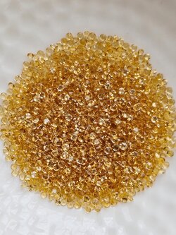 ซิทรินกลมเจียรเหลี่ยม 1.5mm. 1 กะรัต