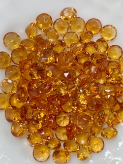 ซิทรินเข้มกลม 4.5 มม. 5 กะรัต