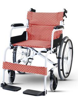 รถเข็นอลูมินัมอัลลอยด์โซม่า รุ่น SOMA 105 (SM-150.5 F22) สีแดง (WheelChair SOMA 150.5 F22 Red) ล้อหลังใหญ่ น้ำหนักเบา พกพาสะดวก ของแท้ รับประกันศูนย์ไทย 1 ปี