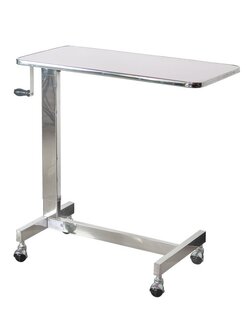 โต๊ะคร่อมเตียงสแตนเลส ขอบสแตนเลส PS38 (Best Seller)