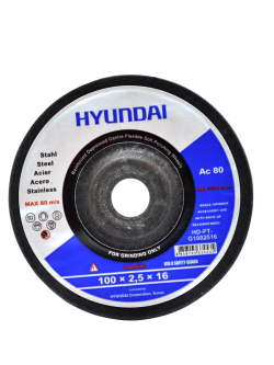 HYUNDAI ใบเจียรเหล็กและแสตนเลส 4"(บาง) HD-PT-G1002516