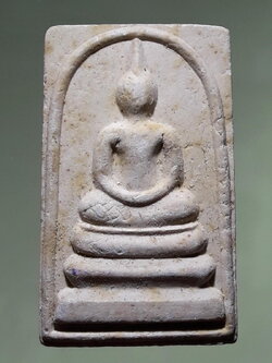 รหัสสินค้า พระสมเด็จ วัดต่างๆ 1316 พระสมเด็จเนื้อผง หลังปั๊มตรายาง รูปธรรมจักร วัดบางพลับ ตำบลบางพรม อำเภอบางคนฑี จังหวัดสมุทรสงคราม