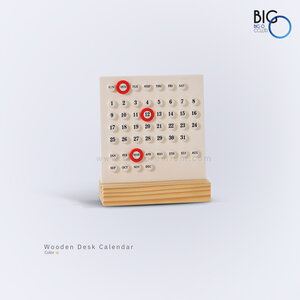 ปฏิทินตั้งโต๊ะพรีเมี่ยมแบบไม้ ดีไซน์สวย