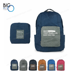 กระเป๋าเป้พับได้ ผ้าไนล่อน