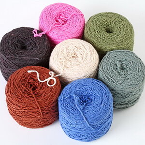 ไหมพรมฝ้ายปั่นมือ Hand-Spun Cotton Yarn