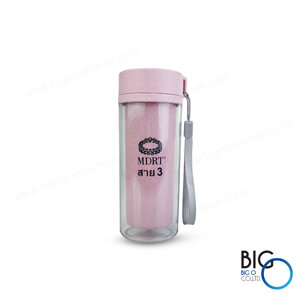แก้วน้ำพลาสติก 2 ชั้น มีสายคล้องมือ MDRT